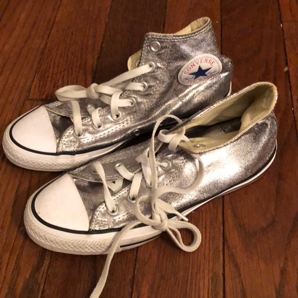 silver converse size 8